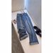 Vintage Embroidered Rhinestone Rose Jeans High Waisted Flared Wide Leg Pants, Comfortable Cotton Denim With Stretch Casual Style For Pear Shape_ecoleips.com