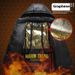 Men's Winter Black Gold Padded Jacket, Lightweight Quilted Coat, Slim Fit Zip Up Casual Outerwear For Autumn & Winter, Streetwear Fashion_ecoleips.com