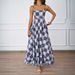 2026 European And American Cross-Border Summer Floral Print Backless Strap Sexy High-Waisted A-Line Dress For_ecoleips.com
