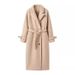 2025 Winter New Belt Terry Fashion Loose Woolen Coat Coat_ecoleips.com