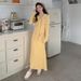 Autumn New Korean Fashion Shawl Maternity Long Sleeve Dress_ecoleips.com
