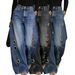 High Waisted Wide Leg Jeans for Women Washed Unique Style with Metal Perforations Summer Export Stock Cross Border Trade_ecoleips.com