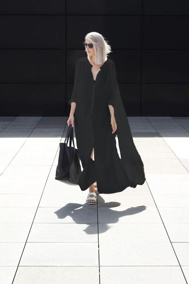 Women's Oversized Cotton Beach Cover Up Dress - Long Sleeve Button Down Shirt Dress, Lightweight Summer Tunic, Swimwear Cover Up_ecoleips.com