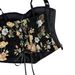 Aria Basics Aria Basics New Retro Print Lace-Up Fishbone Bra Floral Niche Strapless Slimming Padded Vest_ecoleips.com