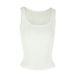AC307 White Pure Cotton Vest, Sleeveless Camisole Women, Suitable Wearing Under A Suit Or As An Outer Piece In Summer_ecoleips.com