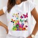 Wholesale Cross-border Clothing: Women's Tops With Letter, Butterfly, Floral, And Plant Designs, Short Tops, T-shirts_ecoleips.com