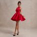 Women's Tie Waist Printed Midi Dress Suspender Summer Spring_ecoleips.com