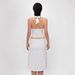 Polka Dot Halter Neck Top & Low-Waist Skirt Set – Sexy Summer Two-Piece Outfit For Women (White) Breathable Fabric_ecoleips.com