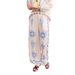 Women's Clothing Fashionable Printed Linen Casual Versatile Shirts Cardigans Trousers Set For Women European And American Style_ecoleips.com