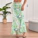 AD201 European And American Cross-border Summer Floral Dress, Sexy Waist-cinching Fishtail Skirt, Fashionable Mesh_ecoleips.com