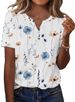 Zeagoo Womens Summer Tops Casual Short Sleeve V Neck Shirts Business Dressy Work Blouses_ecoleips.com