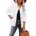 Women's Clothing Womens Denim Jacket Oversized Boyfriend Trucker Denim Jacket Womens Short Cape_ecoleips.com