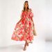 Foreign Trade European And American Women's Clothing Best-Selling 2026 Summer Elegant Square Neck Printed Puff_ecoleips.com
