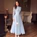 Modest Abaya Dress Women's Elegant Retro Style Long Sleeved Fitted Maxi Dress Soft Polyester Summer Dress_ecoleips.com