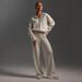 2025 New Cross-Border European And American Autumn Winter Polo Collar Casual Fashion Pullover + Wide-Leg Long Pants_ecoleips.com