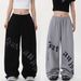 "Women's High Waist Loose Wide Leg Pants - Elastic Drawstring Comfort Fit For Dance, Hip Hop & Casual Wear"_ecoleips.com