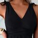 "Deep V-Cut One-Piece Swimsuit With Detachable Bikini Bottom – Sexy Monokini & Bikini Set For Beach & Pool_ecoleips.com