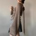 Women's Temperament Knitted Top Trumpet Sleeve Lace up Backless Sweater Autumn New Cross Border Sexy Design_ecoleips.com