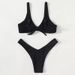 Yiyong 2024 European And American Best-Selling Swimwear Solid Color Sexy High-Waisted Bikini Strap Two-Piece Swimsuit_ecoleips.com