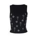 French-style Hot-selling Women's Clothing 2025 Winter Fashion Unique Slim-fit Cropped Top U-neck Knitted Vest For Women_ecoleips.com
