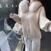 K New Short Hooded Fashion Chic Knitted Cardigan With Faux Fox Fur Collar For Women; Sweater For Short People_ecoleips.com
