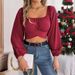 Real Shot Spring Summer European American Casual Lantern Sleeve Tie Waist Chiffon Blouse Crop Top Independent_ecoleips.com