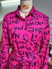 Verve 2025 Autumn New Women's OL Style Printed Cardigan Turn-down Collar Loose Shirt Dress_ecoleips.com