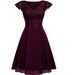 Women's lace hook sexy hollow chiffon dress _ecoleips.com