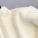 Cropped Faux Mink Cardigan – Oversized Knit Coat With Lantern Sleeves (Soft White/Pink/Mint, Plush Textured Fabric)_ecoleips.com