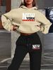 Women's Autumn And Winter Casual Fashion NEW YORK Letter Pattern Printed Thick Fleece Warm Hooded Sweatshirt+sports Pants Set-746_ecoleips.com