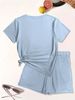 Women’s 2 Piece Outfit Set – Oversized Graphic T-Shirt And Biker Shorts Matching Set, Casual Summer Lounge Tracksuit For Daily Wear-331_ecoleips.com