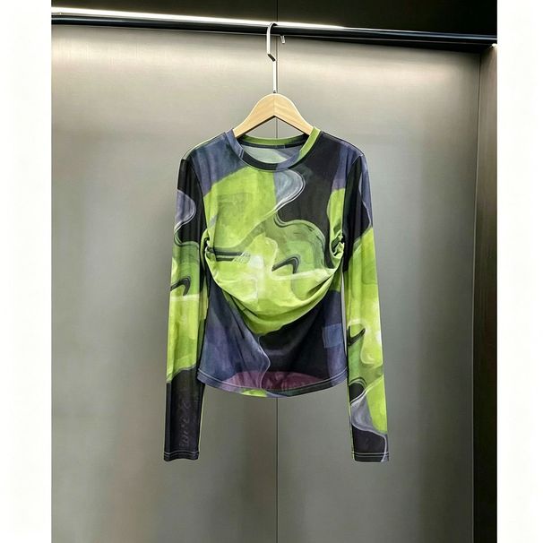 Women's High-End Casual Sportswear Set Tie Dye Top Wide Leg Cargo Pants Two Piece Spring/Summer Style_ecoleips.com