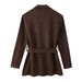 Women’s Suede-Effect Belted Jacket – European Style Fashion Outerwear, Casual & Chic_ecoleips.com