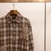 Women's High-End Rhinestone Embellished Bear Pattern Plaid Shirt Lapel Single-Breasted Casual Blouse For Autumn Winter_ecoleips.com
