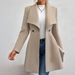 Women's Wool-Like Trench Coat – Fall/Winter Slim-Fit Notched Lapel Coat With Single Button Closure (Black/Red/Camel/Khaki, S-2xl)_ecoleips.com