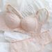 girl Gentle And Cool ~ French Style Heart Lace Small Chest Push-Up Wireless Modal Bra Set For Women_ecoleips.com
