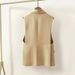 Women's Clothing Black Sleeveless Suit Vest Women's Slim Jacket Spring And Autumn New High End Waistcoat Vest Vest Women_ecoleips.com