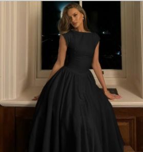 European And American Women's Fashion 2025 Spring-summer Cross-border New Elegant Waist-cinching Off-shoulder Sleeveless_ecoleips.com