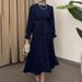 Women's Fashion High Waist Slim Long Skirt With Round Neck Lantern Sleeve Top Set European American Style Lotus Leaf Hem_ecoleips.com
