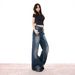 26ss| 2026 American Retro Washed Distressed Drapey Spring-summer Versatile Floor-length Everyday Denim Pants New Style_ecoleips.com