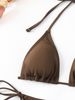 Women's Sexy Three Piece Two Piece Swimsuit Bikini Wire-Free Vacation Style Regular Thickness Nylon Polyester for All Seasons_ecoleips.com