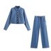 Streetwear Denim Shirt – Oversized Patchwork Design For Women (Unisex Fit & Urban Layering Essential)_ecoleips.com