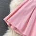 Denim Skirt Design Halter Neck Waist Short Small A Line Puffy Pleated Dress_ecoleips.com