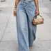 LD2824 Stylish And Elegant High Waisted Asymmetrical Wide Leg Slimming Straight Leg Casual Trousers_ecoleips.com
