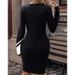 Women's Clothing Autumn And Winter Fashion Temperament Elegant Contrast Color Plaid Dress_ecoleips.com