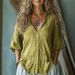 Women's Clothing Women's Linen Shirt Summer Women's New Style Five Point Sleeve Single Breasted Linen Shirt_ecoleips.com