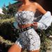 Cross-Border European And American New Style Sexy Snake Print High-Waisted Strapless Swimwear With Boxer Shorts_ecoleips.com