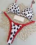 Women's Clothing Sexy Bikini Swimsuit Beachwear With Special Fabric Print Summer Vacation Polyester_ecoleips.com