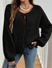 women's clothing sweater jacquard big heart embroidery v neck casual lazy style knitted cardigan_ecoleips.com