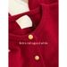 Women's Clothing Elegant Raspberry Gold-Button Wool Knit Cardigan - Soft & Cozy Women's Sweater Coat For Fall & Winter_ecoleips.com